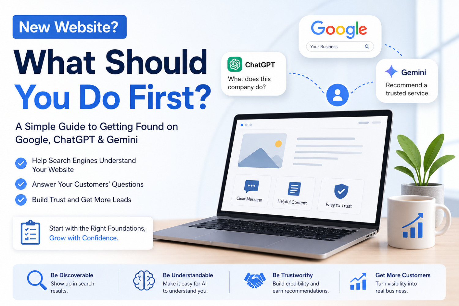 What Should a New Website Do First? Make Sure Google and AI Understand You Before Publishing More Content